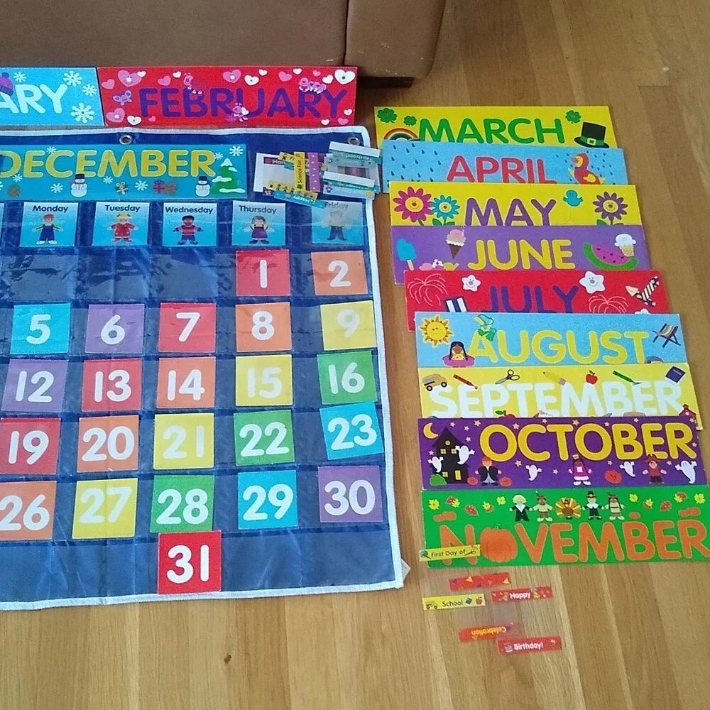 Pocket Chart Monthly Calendar Used